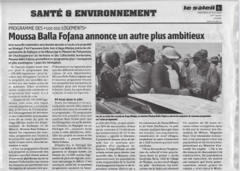 PROGRAMME DES 100 000 LOGEMENTS – MOUSSA BALLA FOFANA