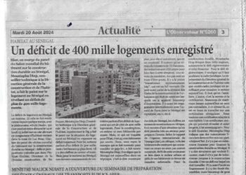 UN DÉFICIT DE 400 MILLE LOGEMENTS ENREGISTRÉ